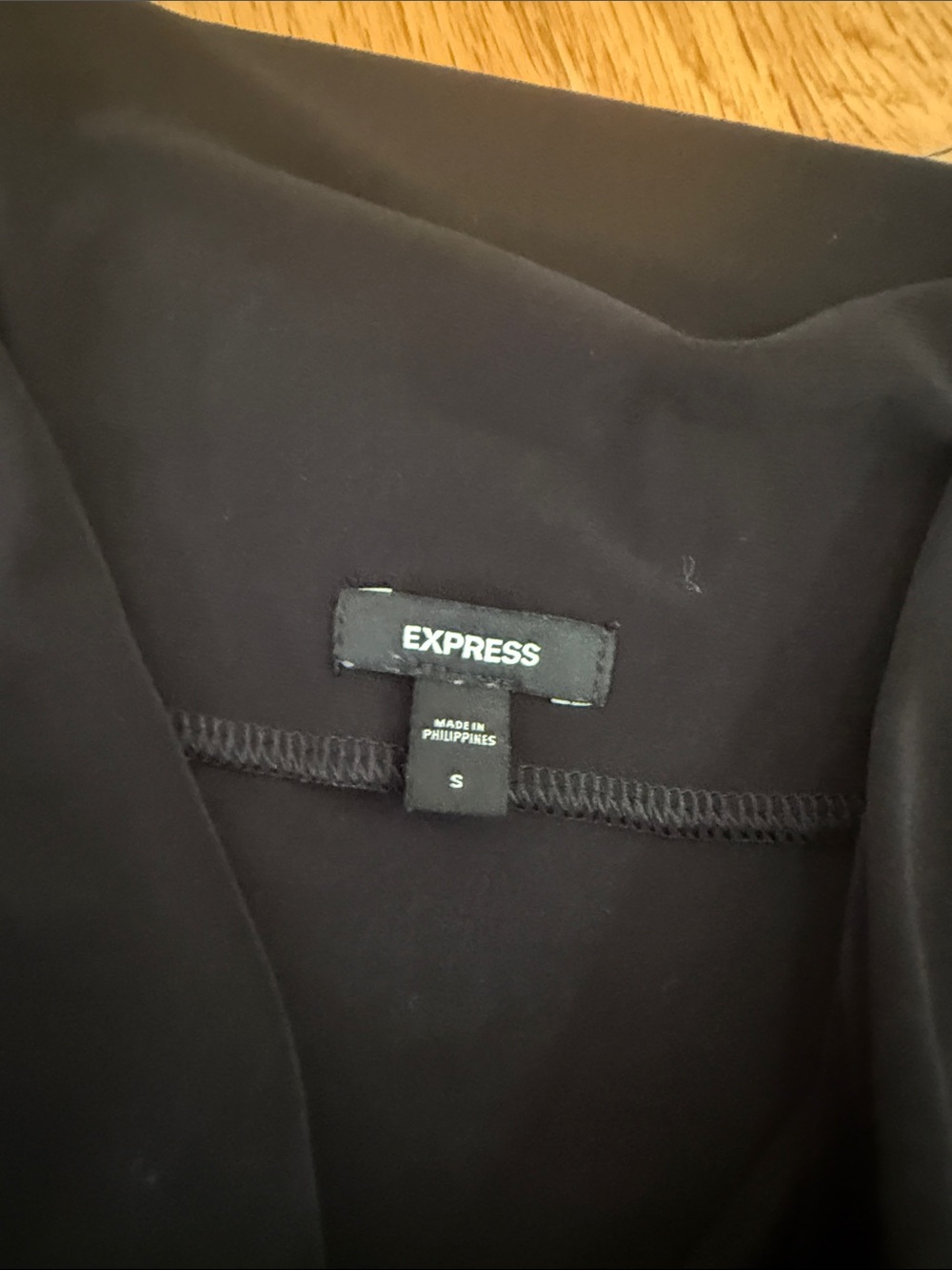 Express Black Draped Cowl One-Piece Bodysuit - Picture 2 of 4